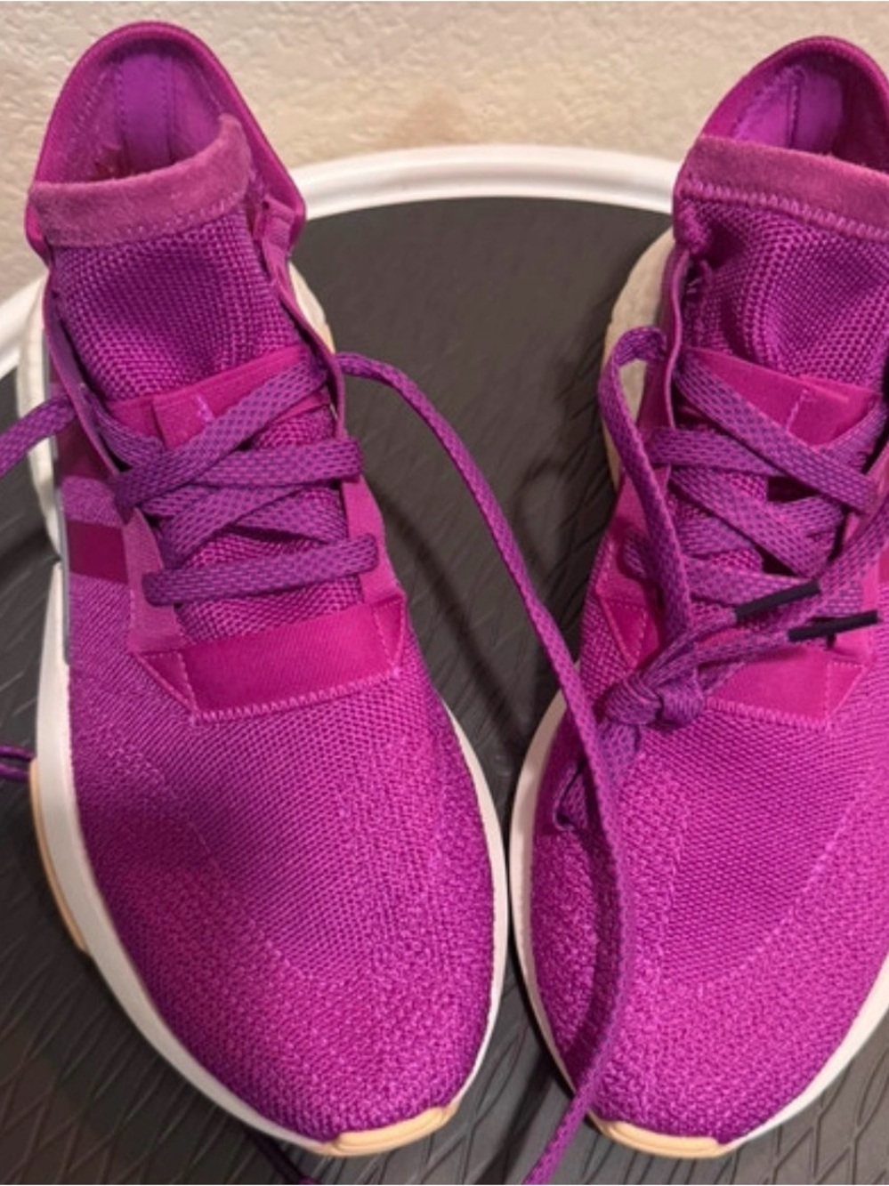 adidas Women's Athletic Knit Sneakers in Fuchsia